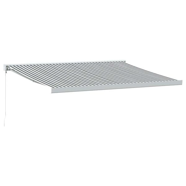 vidaXL Retractable Awning Anthracite and White