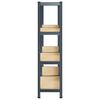 vidaXL 4-Layer Storage Shelves 2 pcs Anthracite Steel&Engineered Wood