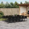 vidaXL Garden Dining Set Black