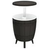 vidaXL Ice Cooler Table Black and white Polypropylene Medium Extendable