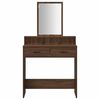 vidaXL Dressing Table with Drawer Brown Oak 31.10 x 16.14 x 55.12 in