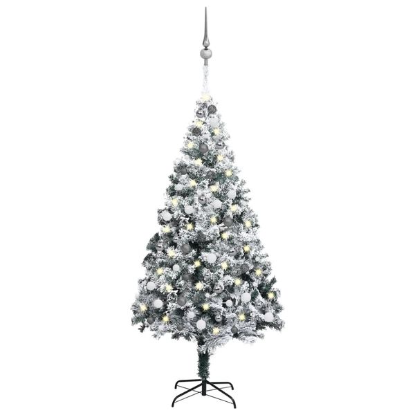 vidaXL Artificial Christmas Tree Green PVC 6.9 ft tall