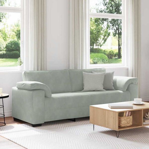 vidaXL 3-Seater Sofa Light Gray