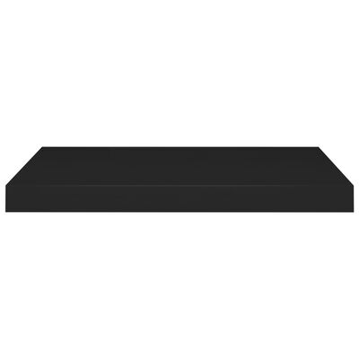 vidaXL Floating Wall Shelf Black 23.6"x9.3"x1.5" MDF