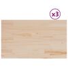 vidaXL Table Top Set of 3 Natural Pine Solid Pine Wood Medium Simple
