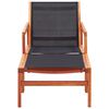 vidaXL Garden Chair Natural wood color, Black Solid eucalyptus wood Medium