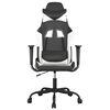 vidaXL Gaming Chair Black and White Faux Leather