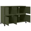 vidaXL Sideboard Olive Green 39.6"x15.4"x28.3" Steel