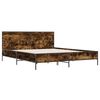 vidaXL Bed Frame without Mattress Smoked Oak 135 x 74.8 "
