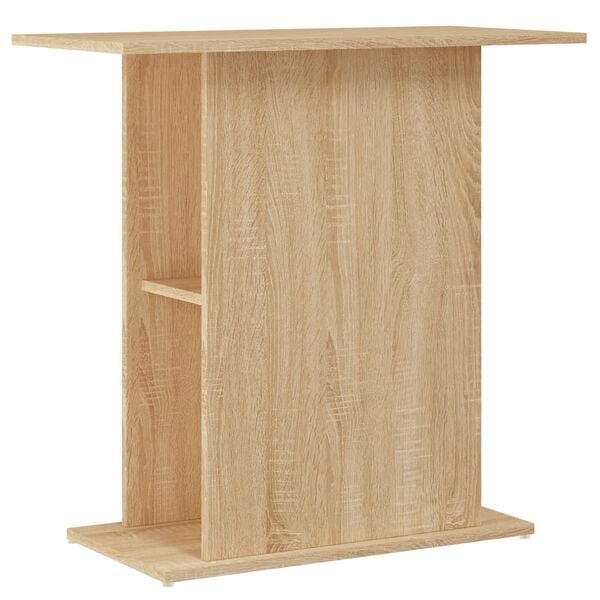vidaXL Aquarium Stand Sonoma Oak Engineered Wood 29.5 x 14.2 x 28.5 in