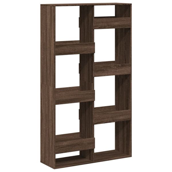 vidaXL Bookcase Brown Oak Engineered Wood 39.4x13.0x68.9 in Bookcase