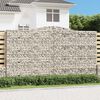 vidaXL Gabion Basket Set of 7 Silver Galvanized iron
