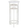 vidaXL Plant Stand Antique White Metal Medium Stackable Plant Stand