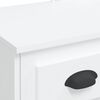 vidaXL Dressing Table White Engineered wood, Glass Medium Dressing Table
