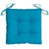 vidaXL Chair Cushion Set of 4 Light Blue Oxford Fabric (100% Polyester)