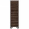 vidaXL Bookcase Brown Oak Engineered Wood, Metal Tall Modern Bookcase