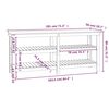 vidaXL Work Bench 71.3x19.7x31.5" Solid Wood Pine