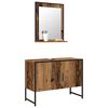 vidaXL Bathroom Furniture Set with Storage 2 pcs Brown 80 x 33 x 60 cm