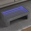 vidaXL Coffee Table Concrete grey Engineered wood, glass Medium