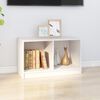 vidaXL TV Stand White Solid pinewood 27.6in x 13.0in x 16.5in TV Stand