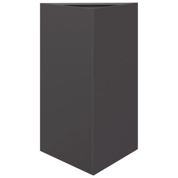 vidaXL Garden Planter Black Steel 19.7 x 16.9 x 29.5 in Durable