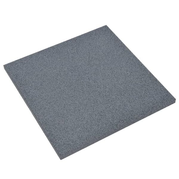 vidaXL Fall Protection Tiles 12 pcs Rubber 19.7x19.7x1.2" Grey (2x93439)