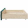 vidaXL Bed Drawer Dark Green Engineered Wood, Velvet Medium Bed Drawer