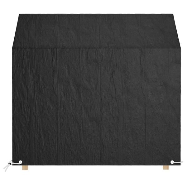 vidaXL Garden Bench Cover Set of 2 Black Polyethylene