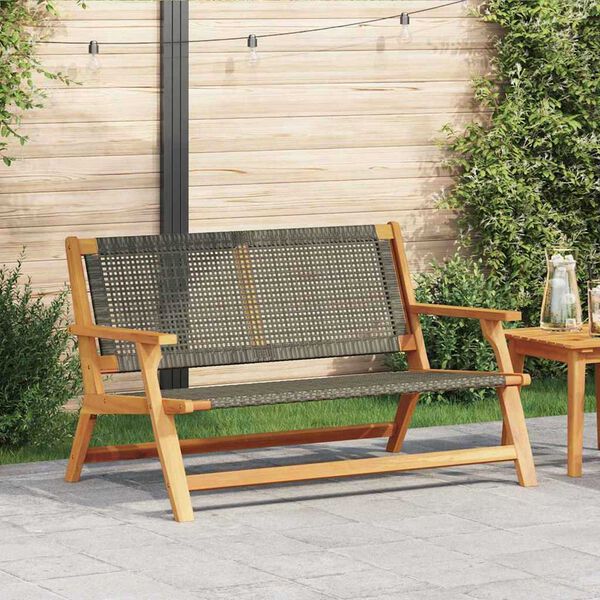 vidaXL Garden Furniture Gray 122 x 78 x 73 cm Solid Acacia wood