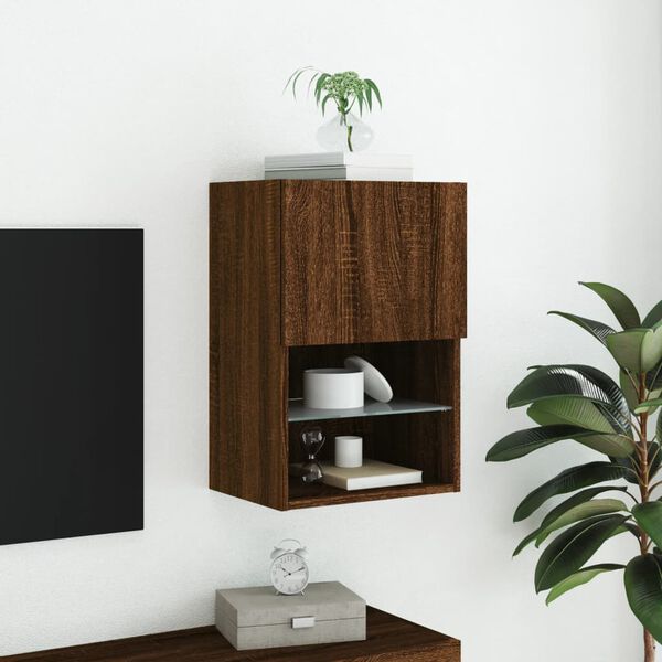 vidaXL TV Cabinet Brown Oak Engineered Wood Small TV Cabinet