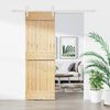vidaXL Sliding Door with Hardware Set 27.6x82.7" Solid Wood Pine