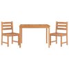vidaXL Garden Dining Set Teak Solid teak wood 3 piece set