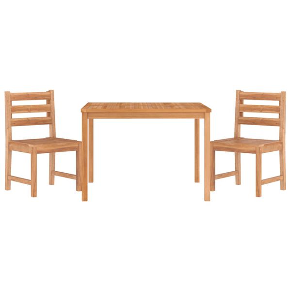 vidaXL Garden Dining Set Teak Solid teak wood 3 piece set
