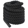vidaXL Battle Rope Black 49.2 ' 24.3 lb Polyester