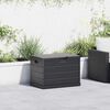 vidaXL Garden Storage Box Anthracite 30.51 x 21.46 x 20.87 in Plastic