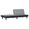 vidaXL Sofa Bed Light grey Fabric, plywood, faux leather, foam