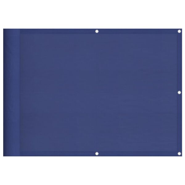 vidaXL Balcony Screen Blue 29.5x393.7" 100% Polyester Oxford