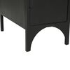 vidaXL Double Pedestal Desk Black and natural wood Solid Firwood and Steel