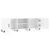 vidaXL TV Cabinet High gloss white Medium Engineered wood & Iron