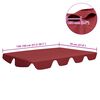 vidaXL Replacement Canopy for Garden Swing Wine Red 59.1"/51.2"x41.3"/27.6"