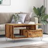 vidaXL Coffee Table Old Wood Engineered Wood, Metal Medium Coffee Table