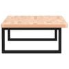 vidaXL Basin Shelf Beech and Black Solid beech wood and steel