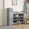 vidaXL Shoe Cabinet Concrete Gray 39.6"x11"x39.4" Engineered Wood
