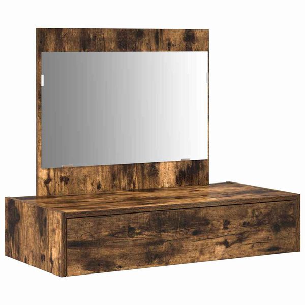 vidaXL Dressing Table Brown 32.68 x 15.75 x 27.56 in Engineered Wood