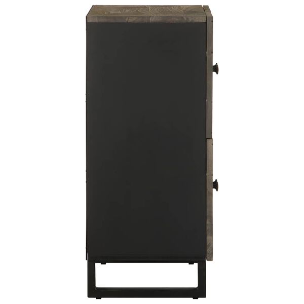 vidaXL Sideboard Black Solid mango wood, engineered wood, metal Medium