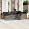 vidaXL Garden Sofa Set Grey PE rattan Modular, suitable for larger spaces