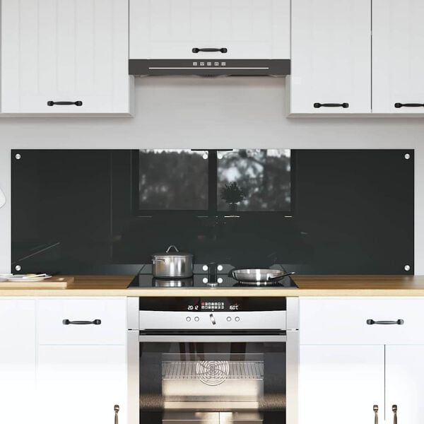 vidaXL Kitchen Backsplash 2 pcs Dark Grey 31.50 x 19.69 in