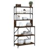 vidaXL Baker's Rack 6-Tier Smoked Oak 35.4x15.7x70.9" Engineered Wood