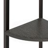 vidaXL Corner Shelf Black Engineered wood, Steel 47.2 x 17.9 x 12.4 in