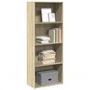 vidaXL Bookcase Sonoma oak Engineered wood Medium Bookcase Rectangular